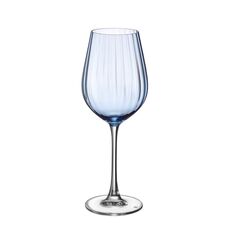 Набор из 2-х бокалов для красного вина COLUMBA OPTIC, 500 мл; синяя чаша, Crystal Bohemia
