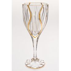 Набор из 6-ти бокалов для вина Ocean, декор Золото; 320 мл; стекло, Bohemia JIHLAVA