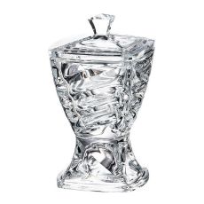 Конфетница с крышкой на ножке 24 см, серия Facet, Crystalite Bohemia