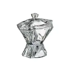 Конфетница на ножке с крышкой Enigma 27 см, Bohemia Crystalite