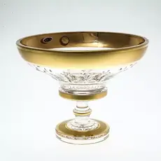 Конфетница на ножке  Max Crystal золото 20 см, Bohemia Crystal