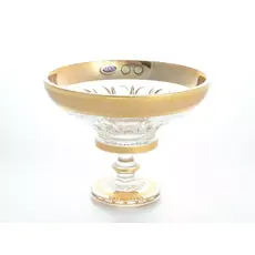 Фруктовница на ножке  Max Crystal золото 25 см, Bohemia Crystal