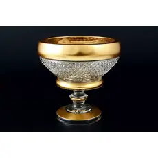 Конфетница Crystal Heart золото 15 см, Bohemia Crystal