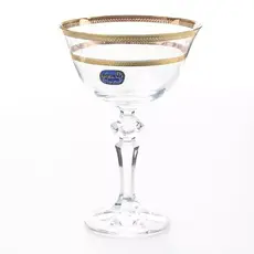 Набор бокалов Кристина золотой Лист V-D 180 мл, 6 шт,10*10*15 см, Bohemia Crystalite