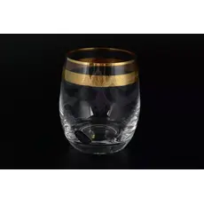 Набор стаканов для воды Золотая лента 300 мл, 6 шт, Bohemia Crystalite