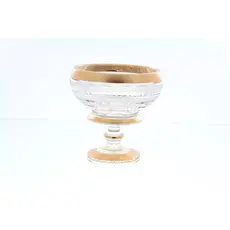 Конфетница Crystal Heart золото 15 см, Bohemia Crystal