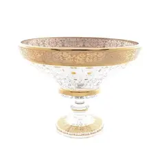 Фруктовница Crystal Heart золото 30 см, Bohemia Crystal
