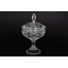 Конфетница с крышкой на ножке Pinwheel 24 см, Bohemia Crystalite