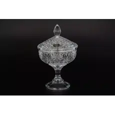 Конфетница на ножке с крышкой Perseus-nova 24 см, Bohemia Crystalite