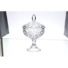 Конфетница на ножке с крышкой Taurus 24 см, Bohemia Crystalite