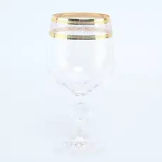Набор бокалов золотой Лист 230мл, 6 шт, Bohemia Crystalite