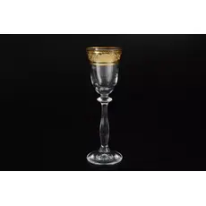 Набор рюмок для водки 60 мл Анжела золото, 6 шт, Bohemia Crystalite