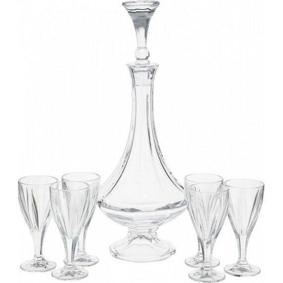 Набор для ликера King Louis, 1 графин 700 мл и 6 рюмок 60 мл, Crystal Bohemia, изображение 3
