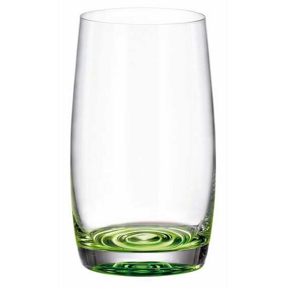 Набор из 6-ти стаканов для воды PAVO AQUA green, 380 мл, Crystal Bohemia