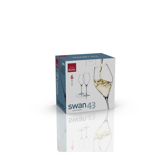 Набор из 6-ти бокалов для вина Swan 430 мл, D 84 мм, H 256 мм, Rona, изображение 2