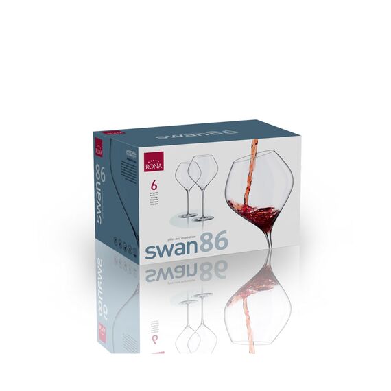 Набор из 6-ти бокалов для вина Swan 860 мл, D 122 мм, H 256 мм, Rona, изображение 3