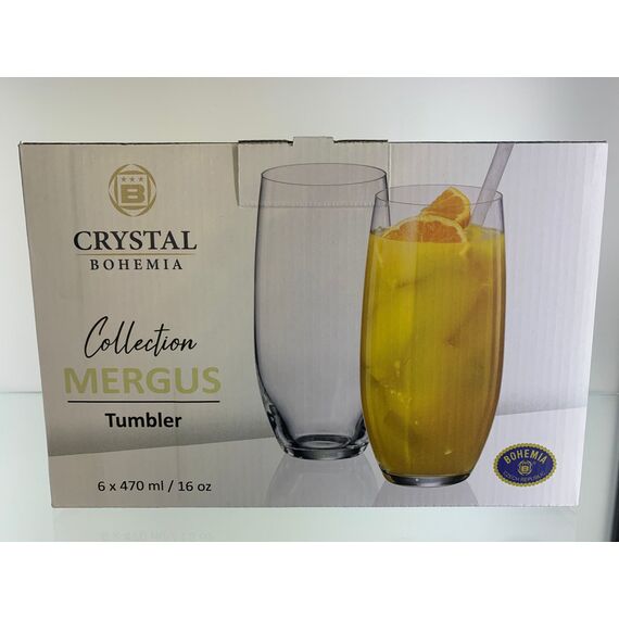 Набор из 6-ти стаканов для воды MERGUS, Color mix 6 цветов, 470 мл, Crystal Bohemia, изображение 3