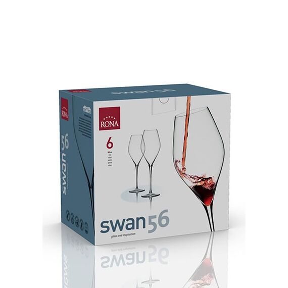 Набор из 6-ти бокалов для вина Swan 560 мл, D 93 мм, H 267 мм, Rona, изображение 2