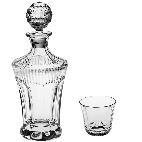 Набор для виски OLD FASHION, 1 штоф 850 мл и 6 стаканов 300 мл, Crystal Bohemia
