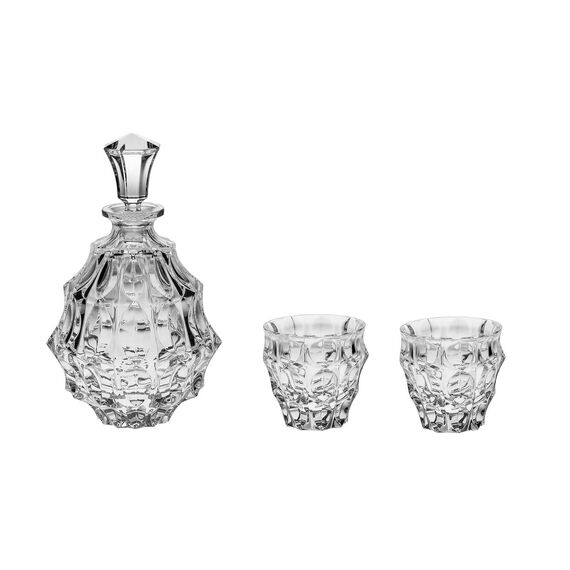 Набор для виски Fortune, 1 штоф 700 мл и 2 стакана 290 мл, Crystal Bohemia, изображение 2