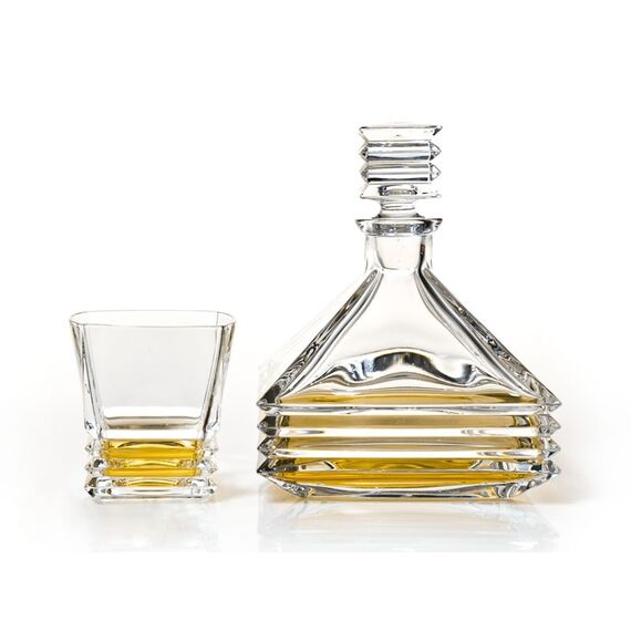 Набор для виски Maria Barware: 1 штоф 800 мл и 6 стаканов 300 мл, Crystal Bohemia, изображение 2