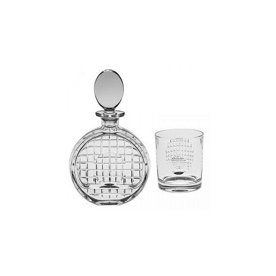 Набор для виски Magnifier: 1 штоф 650 мл и 6 стаканов 320 мл , Crystal Bohemia