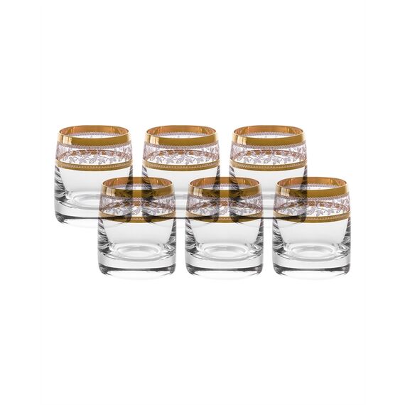 Набор из 6-ти стопок Pavo; декор Панто, 2 отводки золото, 60 мл, Crystal Bohemia, изображение 3