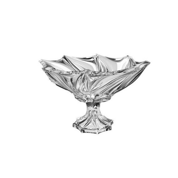 Салатник овальный на ножке Bromelias, 35 см, Crystal Bohemia