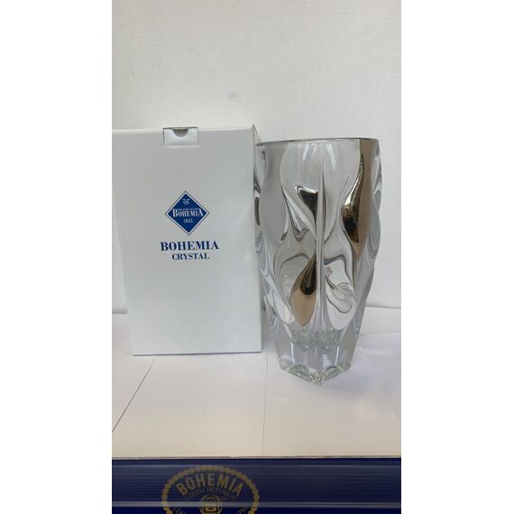 Ваза BAMBOO, 30 см; декор Платина; стекло, Bohemia JIHLAVA, изображение 5