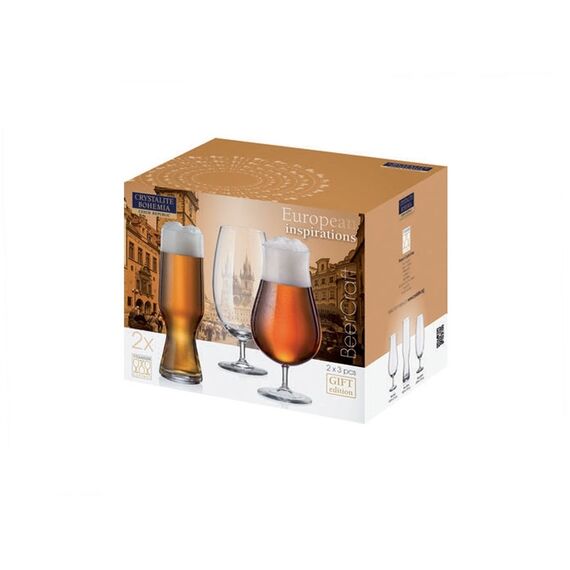 Набор для пива Beercraft: 2 бокала 630 мл, 2 стакана 550 мл, 2 бокала 680 мл, Crystal Bohemia, изображение 4