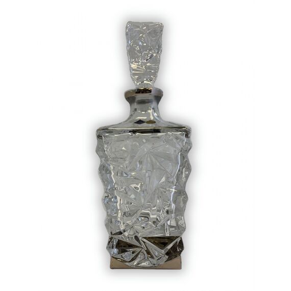 Штоф GLACIER, 900 мл; декор Отводка платина; хрусталь, Bohemia JIHLAVA, изображение 3