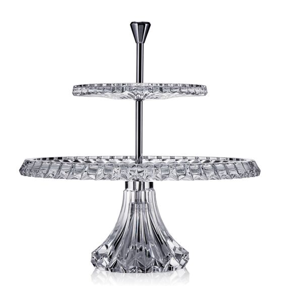 Этажерка двухъярусная 32 см, серия Crown Jewel, Rogaska