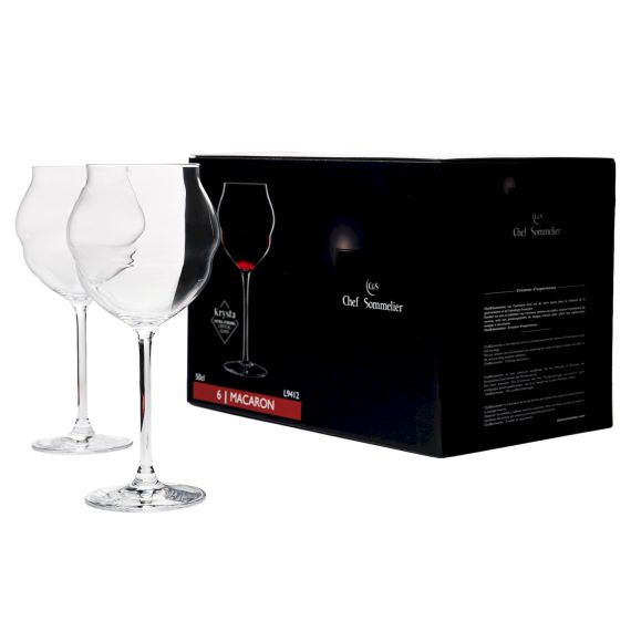 Набор универсальных бокалов для вина Macaron, 6 шт, 500 мл, D100 мм, H215 мм, хрустальное стекло, Chef&Sommelier, изображение 2