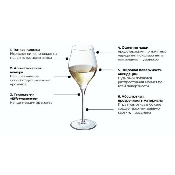 Набор бокалов для шампанского Exaltation, 6 шт, 300 мл, Chef&Sommelier, изображение 6