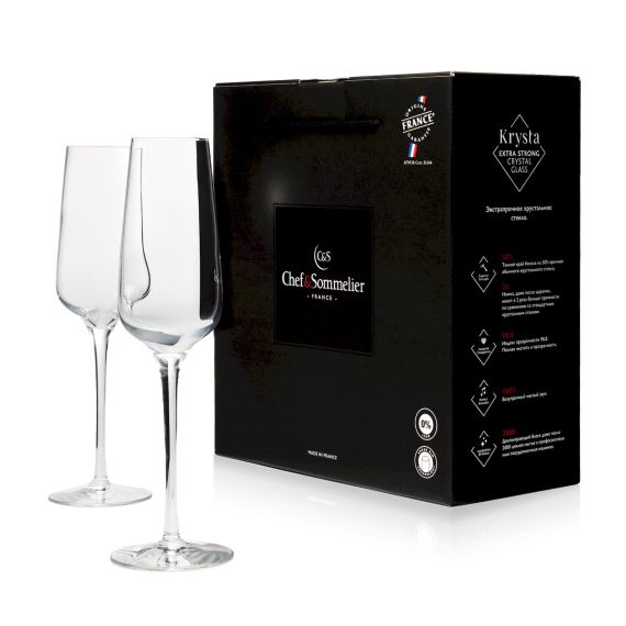 Набор бокалов-флюте Sublym, 2 шт, 210 мл, D60 мм, H240 мм, Chef&Sommelier, изображение 2