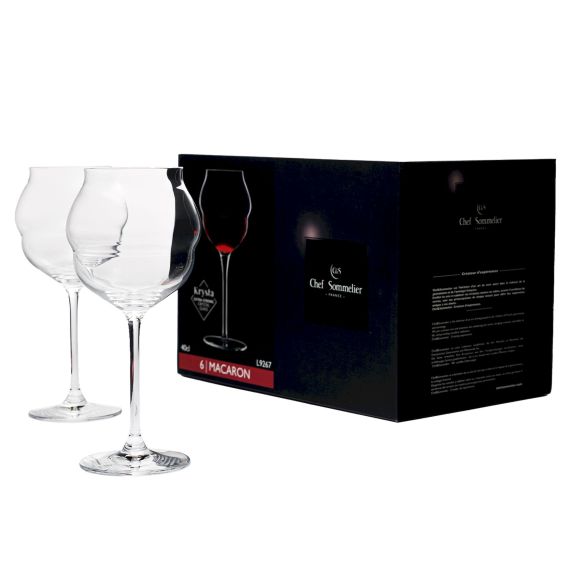 Набор бокалов для вина Macaron, 6 шт, 400 мл, D93 мм, H200 мм, хрустальное стекло, Chef&Sommelier, изображение 2