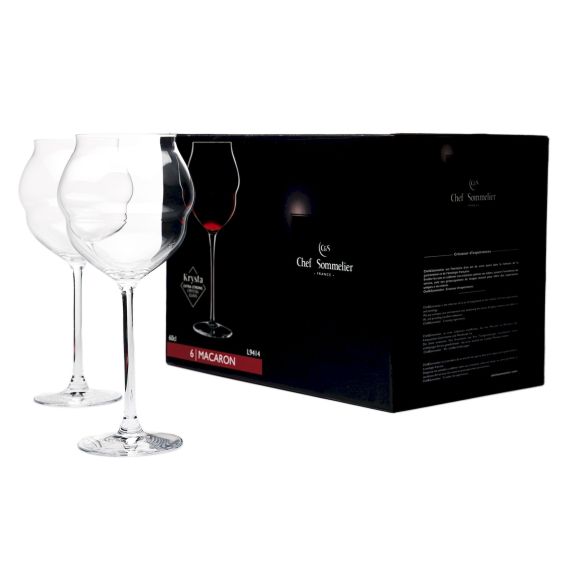 Набор бокалов для вина Macaron, 6 шт, 600 мл, D105 мм, H235 мм, хрустальное стекло, Chef&Sommelier, изображение 2