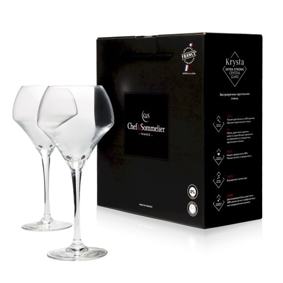 Набор бокалов для вина "Open Up", 2 шт, 370 мл, D71/96 мм, H210 мм, Chef&Sommelier, изображение 2