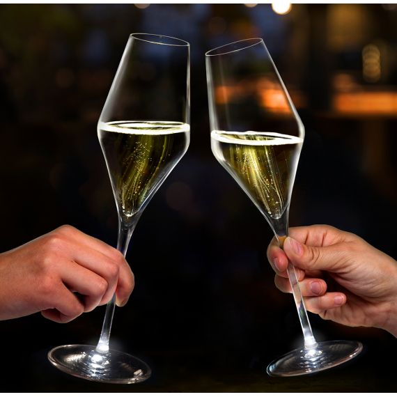 Набор из 2-х бокалов-флюте (ножка подсвечивается) HighLight, 290 мл, D82 мм, H260 мм, Stolzle