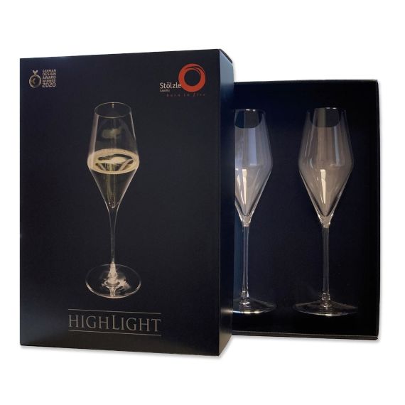 Набор из 2-х бокалов-флюте (ножка подсвечивается) HighLight, 290 мл, D82 мм, H260 мм, Stolzle, изображение 5