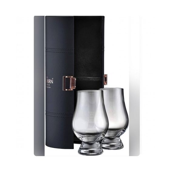 Набор из 2-х бокалов для виски Glencairn в кожаном премиум тубусе, 190мл; D=67, H=115.5мм, Stolzle