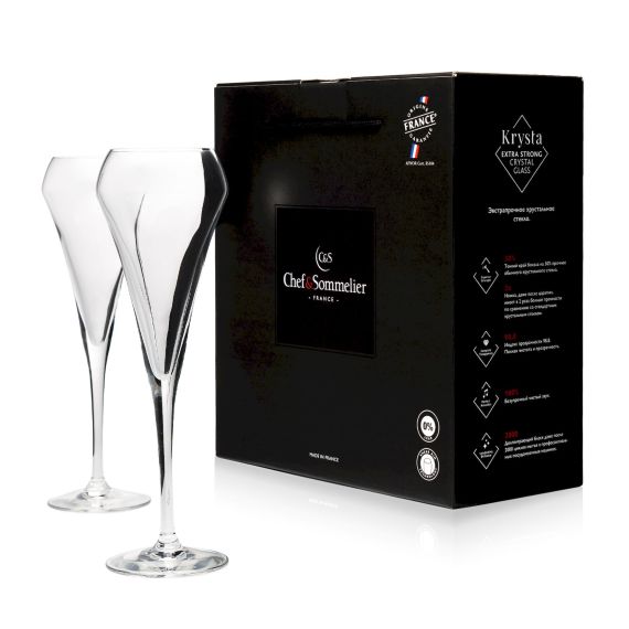 Набор бокалов-флюте Open Up, 2 шт, 230 мл, D56 мм, H225 мм, Chef&Sommelier, изображение 2