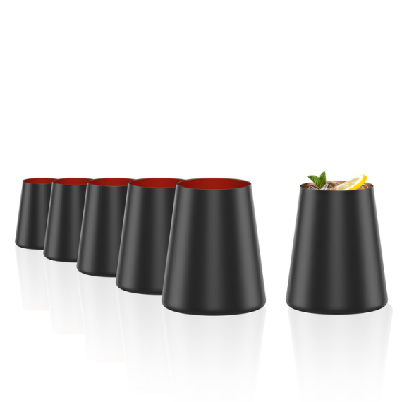 Набор из 6-ти стаканов серия Power, цвет Черный-Бронзовый 380 мл, D86 мм, H101 мм, Stolzle, изображение 5