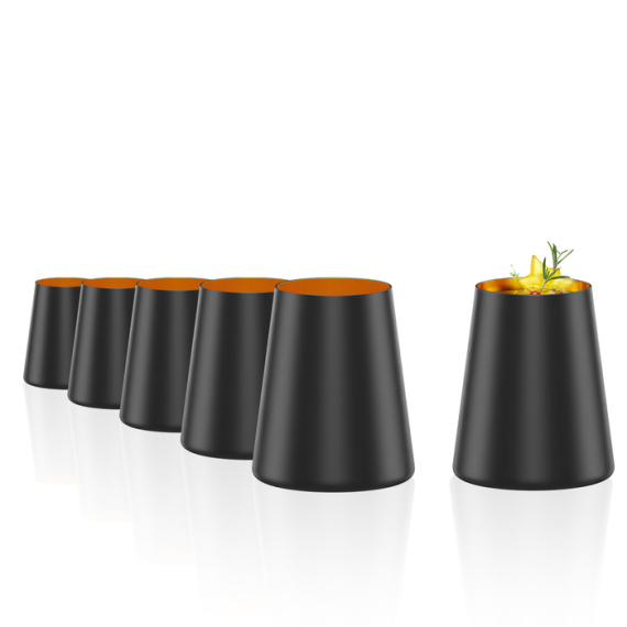 Набор из 6-ти стаканов серия Power, цвет Черный-Золотой 380 мл, D86 мм, H101 мм, Stolzle, изображение 3