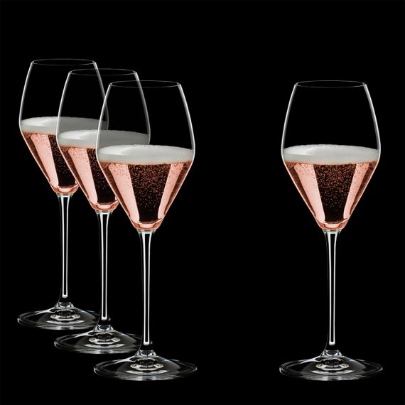 Набор из 4-х хрустальных бокалов для шампанского ROSE/CHAMPAGNE, объем: 322 мл, высота: 23 см, материал: хрусталь, серия Extreme, 4411/55, Riedel, Австрия, изображение 3