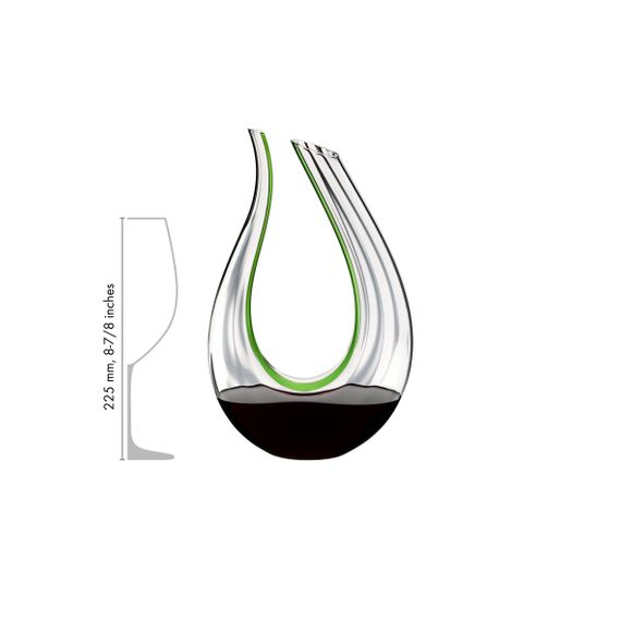 Хрустальный декантер ручной работы Amadeo Performance 1756/19, 1.5 л, прозрачный/зеленый, серия Decanter, Riedel, изображение 3