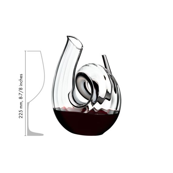 Декантер CURLY FATTO A MANO BLACK/WHITE/BLACK OPTICAL 1.4 л, 26.5 см, Riedel, изображение 2