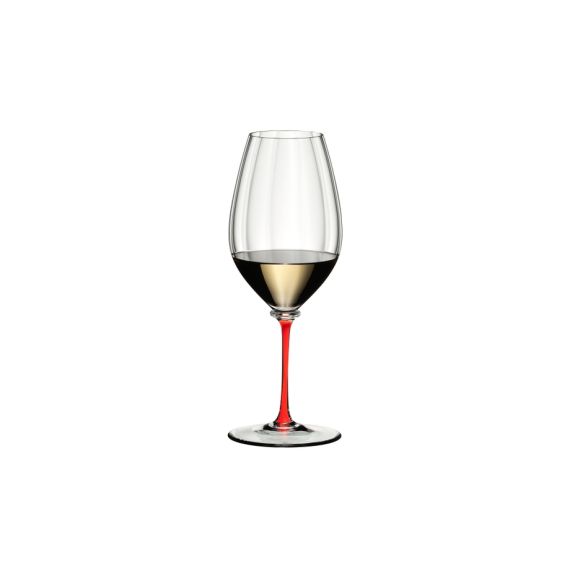 Бокал для вина Performance Riesling 623 мл, прозрачный/красный, хрусталь, серия Fatto a Mano, Riedel