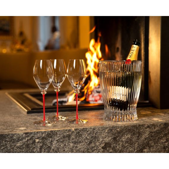 Бокал для шампанского Champagne 4884/28R, 375 мл, красная ножка, серия Fatto a Mano, Riedel, изображение 3