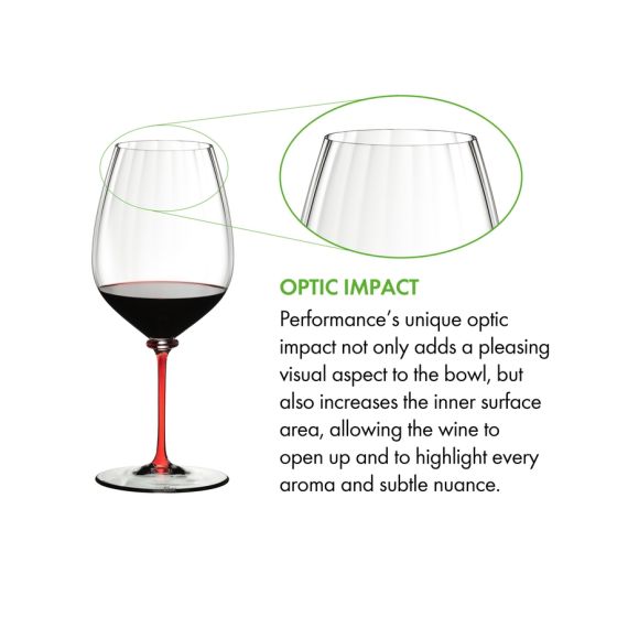 Бокал для красного вина Cabernet 4884/0R, 834 мл, красная ножка, серия Fatto a Mano, Riedel, изображение 2